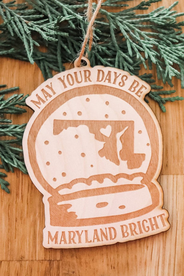 Wooden Ornament - Maryland Bright