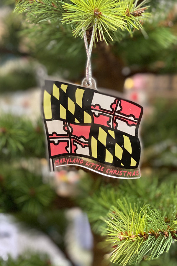 Acrylic Ornament - Trendy Maryland Flag