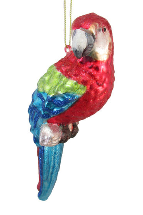 Glass Ornament - Tropical Sequin Parrot