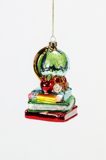 Glass Ornament - Teacher Stack