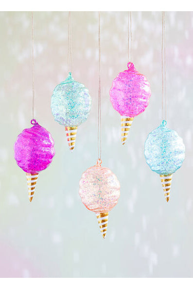 Glass Ornament - Iridescent Cotton Candy