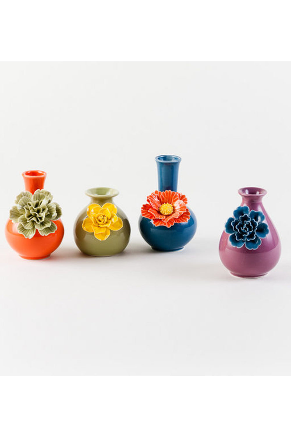 Colored Vase with Flower - Small