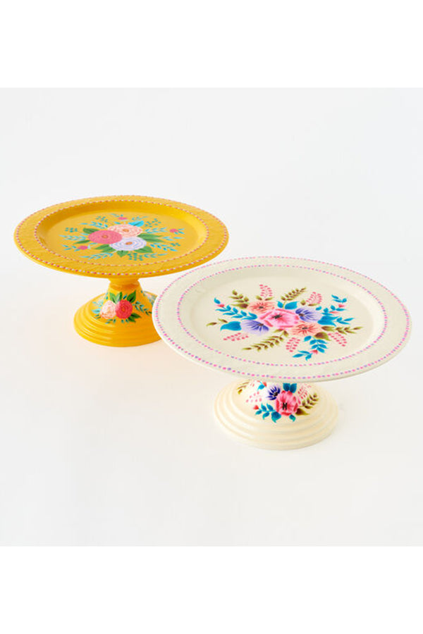 Hand Painted Floral Cake Stand