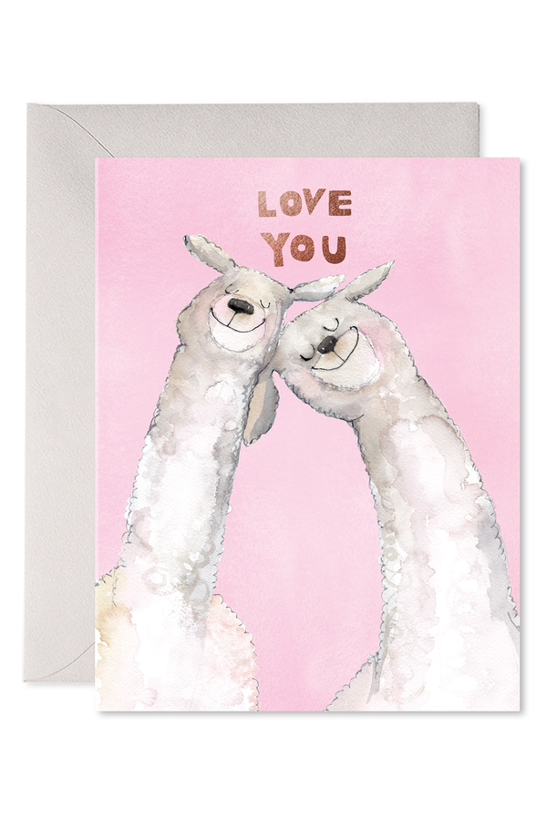 EFran Valentine's Day Greeting Card - Llama Love