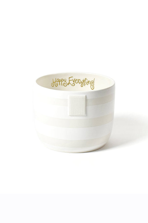 Mini Happy Everything Bowl - White Stripe