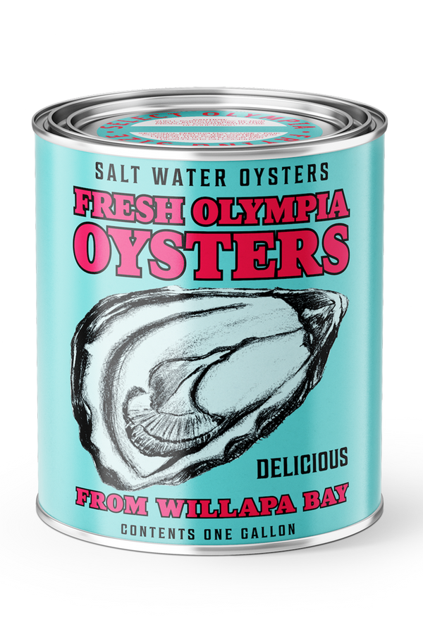 SIDEWALK SALE ITEM - Vintage Oyster Can Candle - Willapa Bay