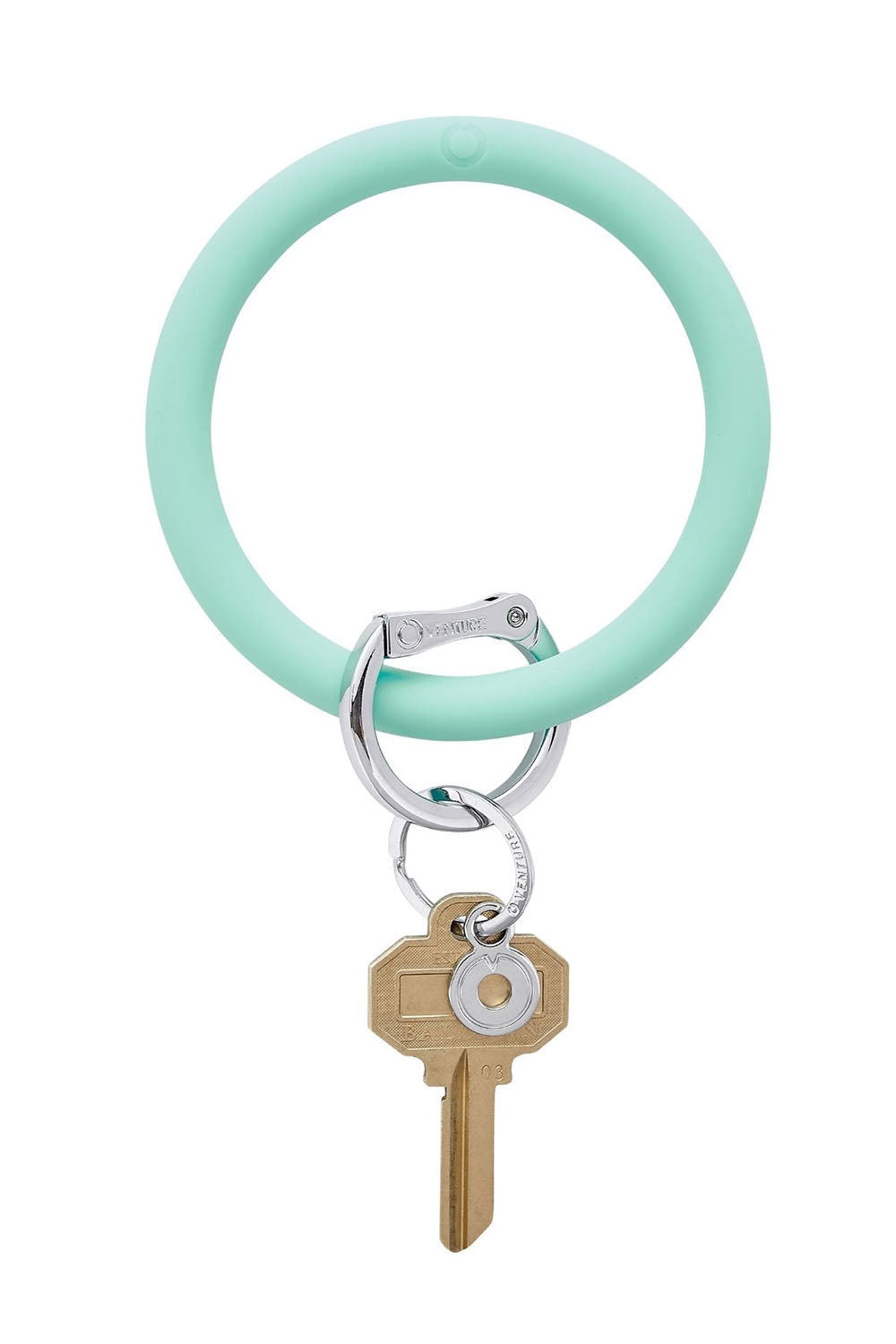Silicone Big O Key Ring - Solid Pistachio