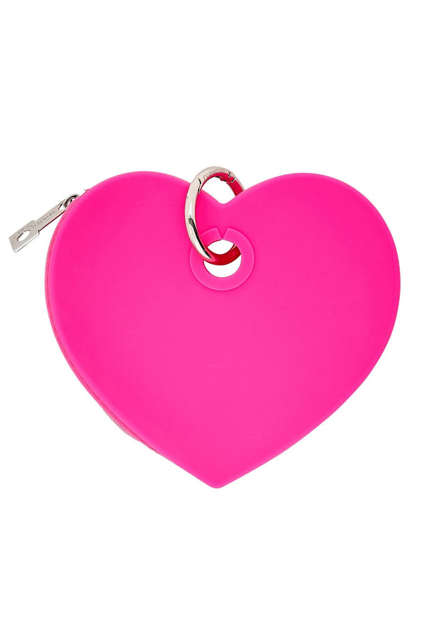 SIDEWALK SALE ITEM - Silicone Pouch Heart - Solid Tickled Pink