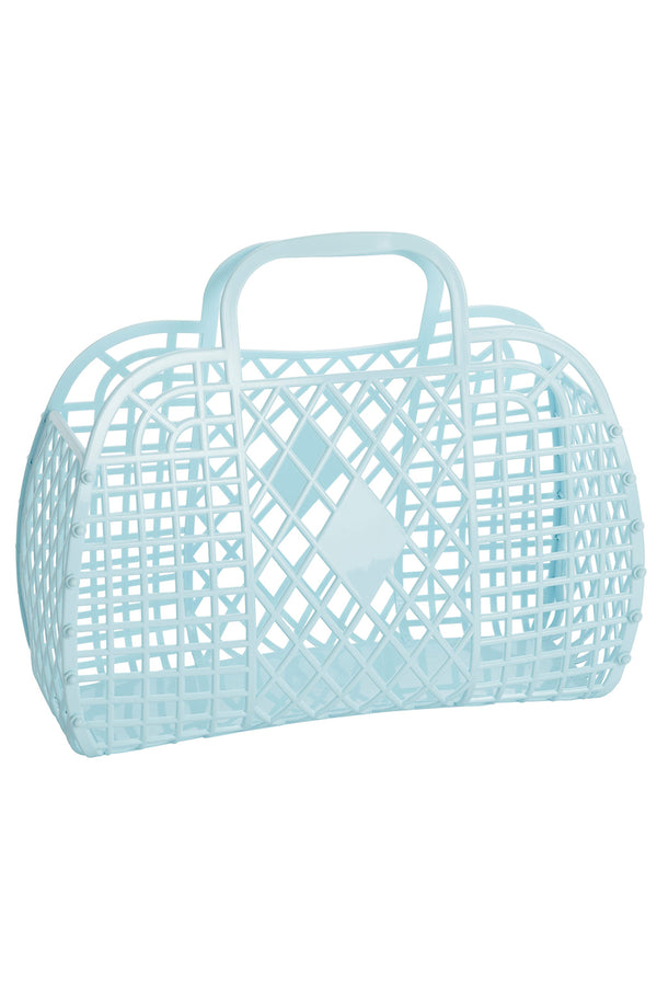 Jellie Retro Basket Bag - Blue
