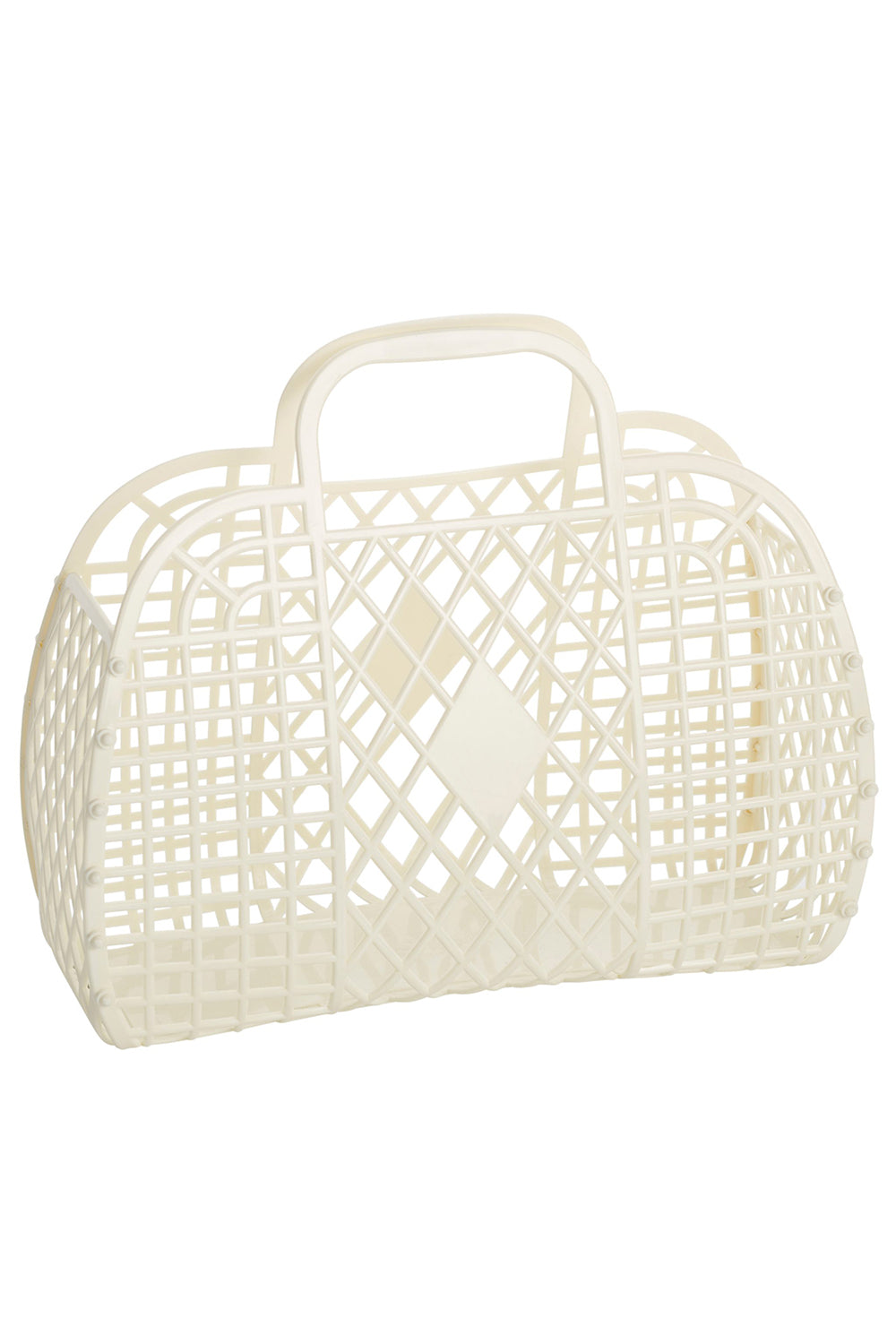 SIDEWALK SALE ITEM - Jellie Retro Basket Bag - Cream