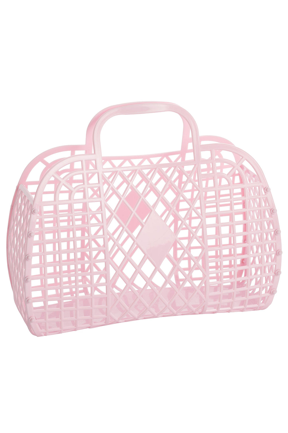 SIDEWALK SALE ITEM - Jellie Retro Basket Bag - Pink