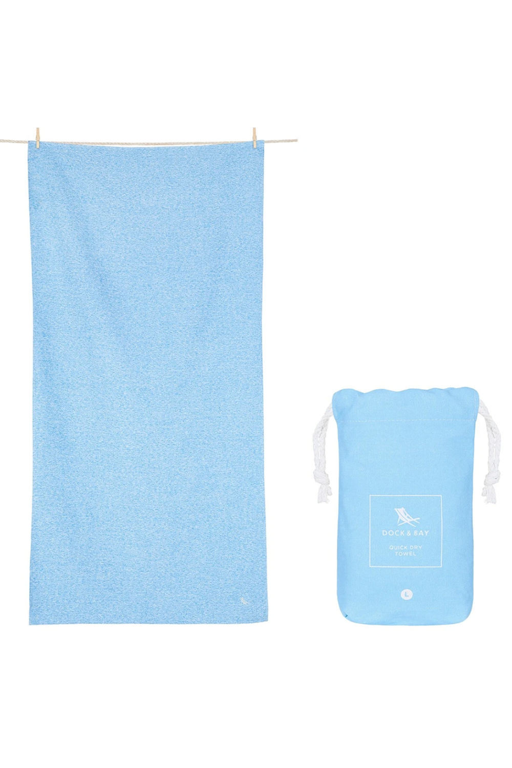 Quick Dry Beach Towel - Lagoon Blue