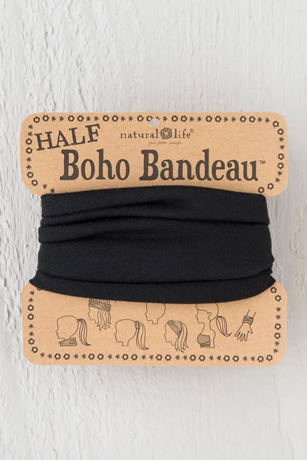 Half Boho Bandeau - Solid Black