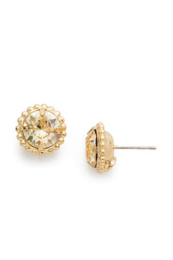 Simplicity Stud Earring - Crystal Champagne