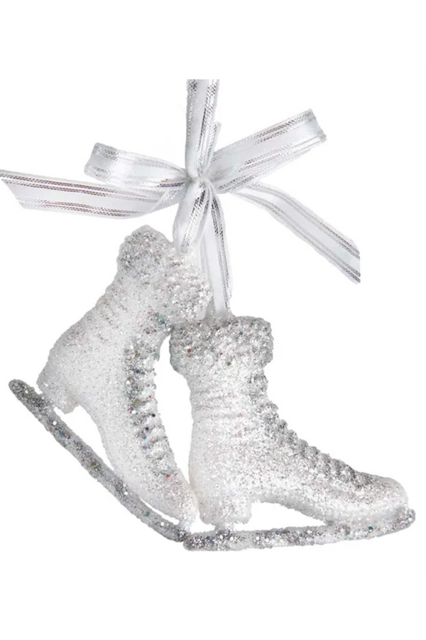 Funky Ornament - White Ice Skates