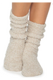 Cozy Chic Heathered Women’s Sock - Stone & White