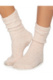 Cozy Chic Heathered Women’s Sock - Dusty Rose & White