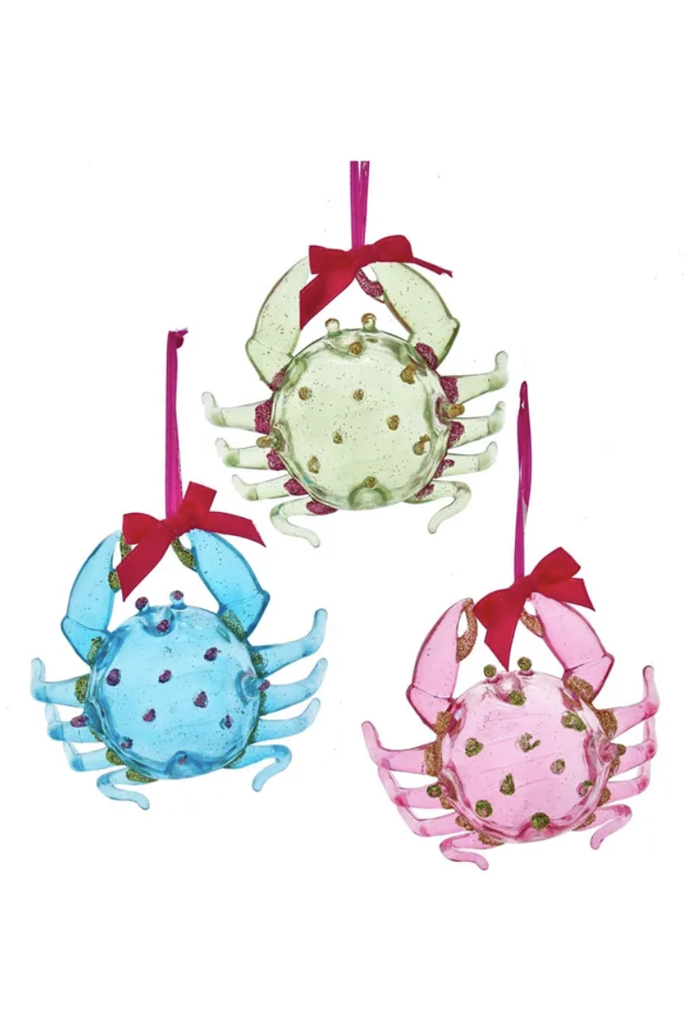 Funky Ornament - Preppy Glitter Crab