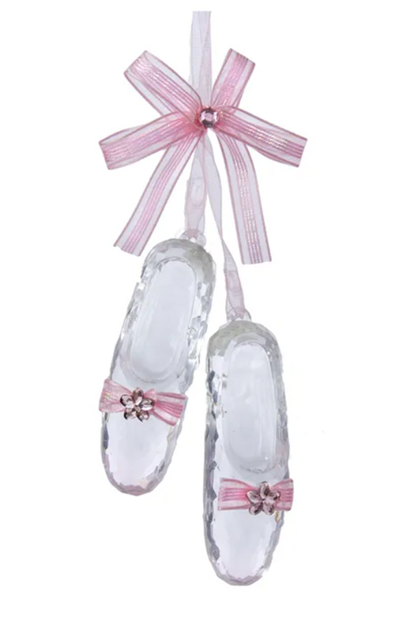 Acrylic Ornament - Ballet Shoes with Bow