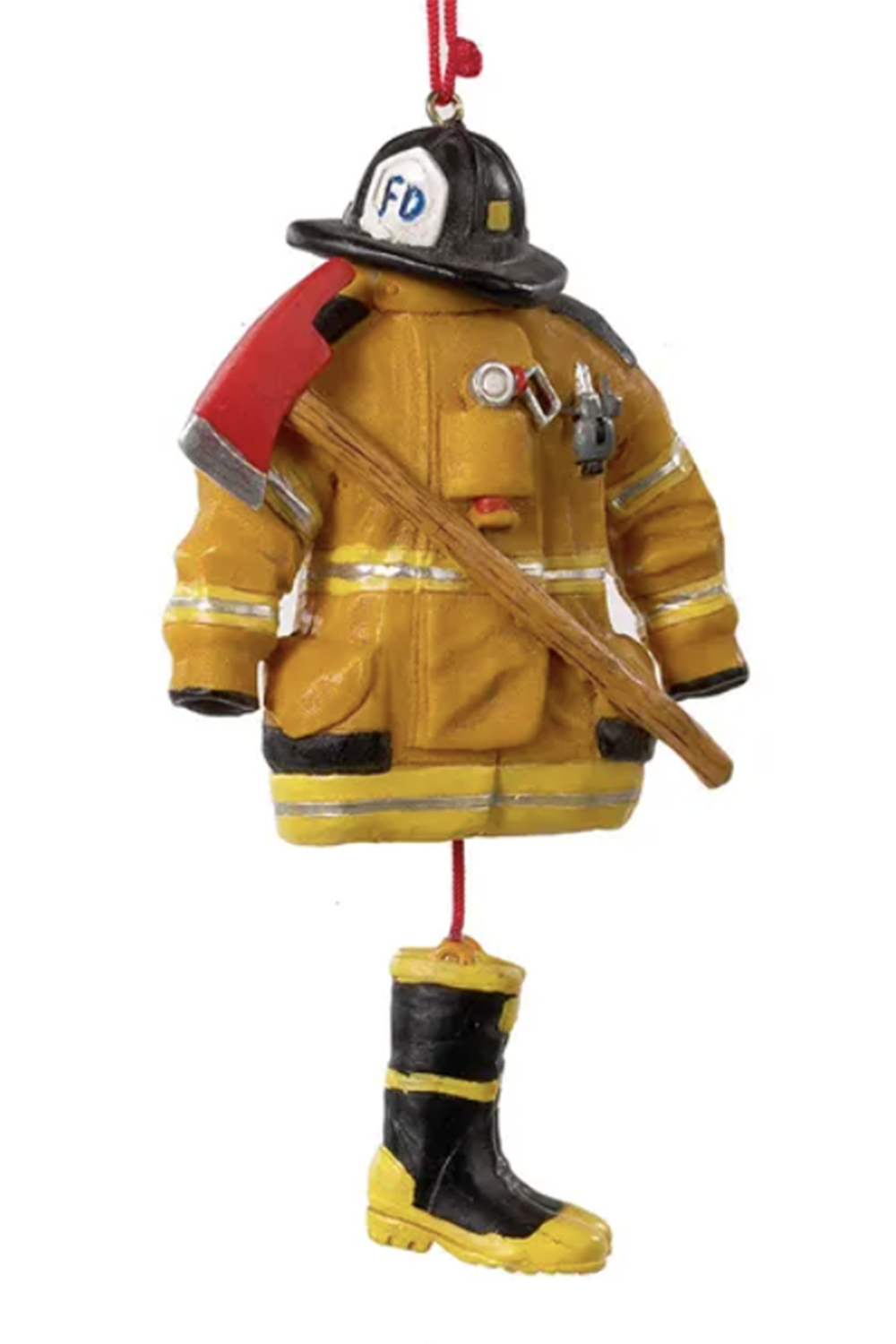 Resin Ornament - Fireman Uniform