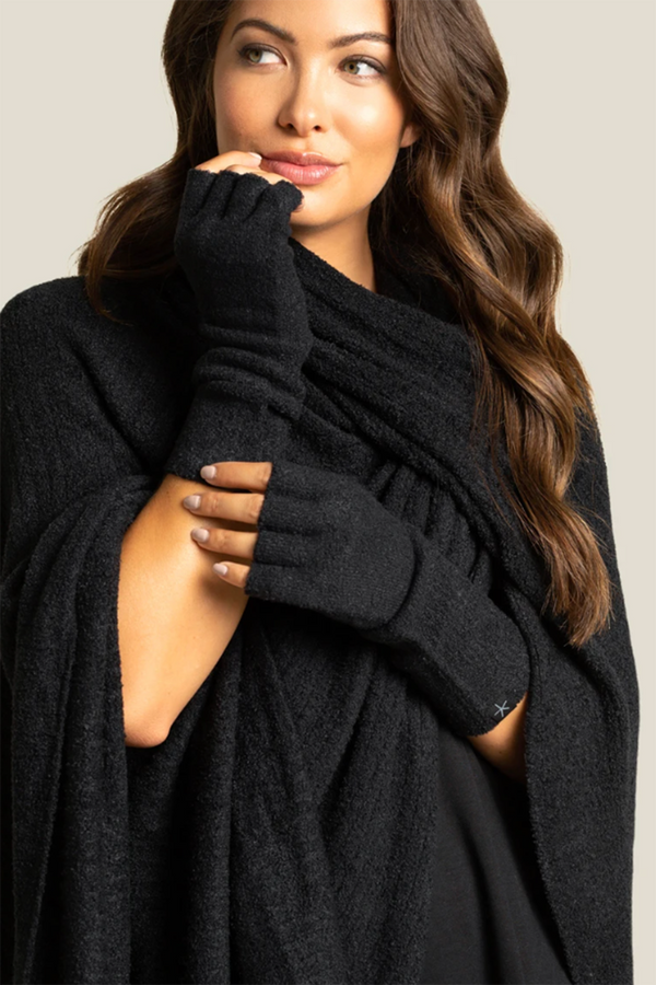 Cozy Lite Fingerless Gloves - Black