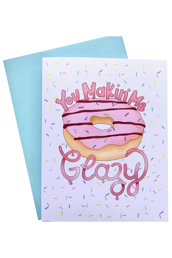 SIDEWALK SALE ITEM - MM Single Valentine's Day Card - Glazy Donut