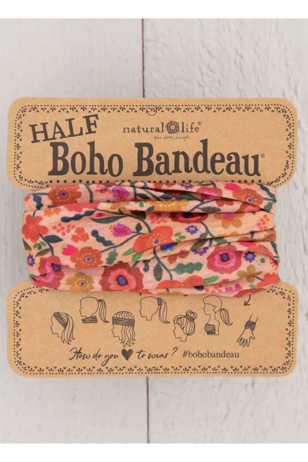 Half Boho Bandeau - Blush Floral