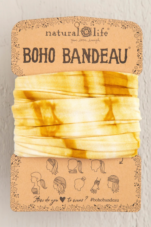 Boho Bandeau - Gold Tonal Tie Dye