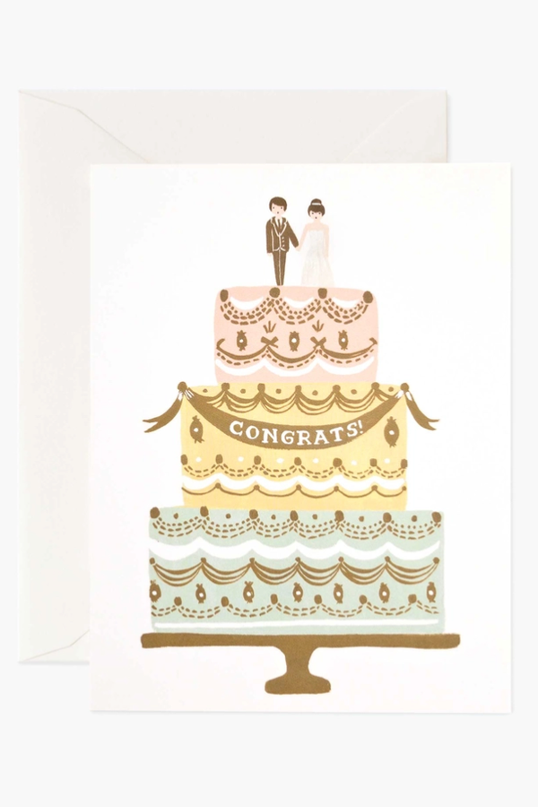 RP Greeting Card - Wedding Cake Congrats