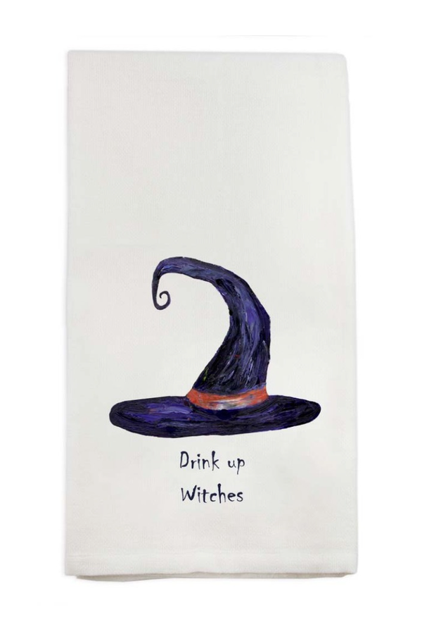 FG Watercolor Tea Towel - Drink Up Witches