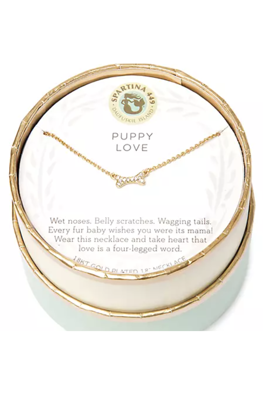 Sea La Vie Necklace - Gold Puppy Love Bone