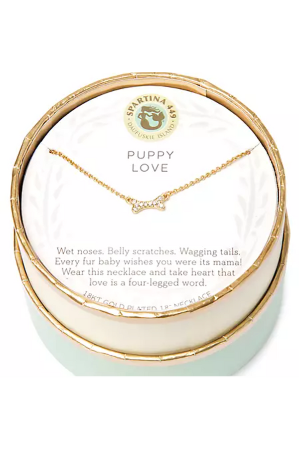 Sea La Vie Necklace - Gold Puppy Love Bone