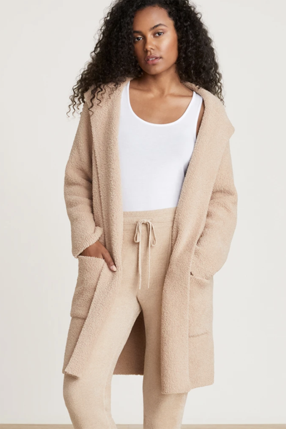 Teddy cardigan hot sale with hood