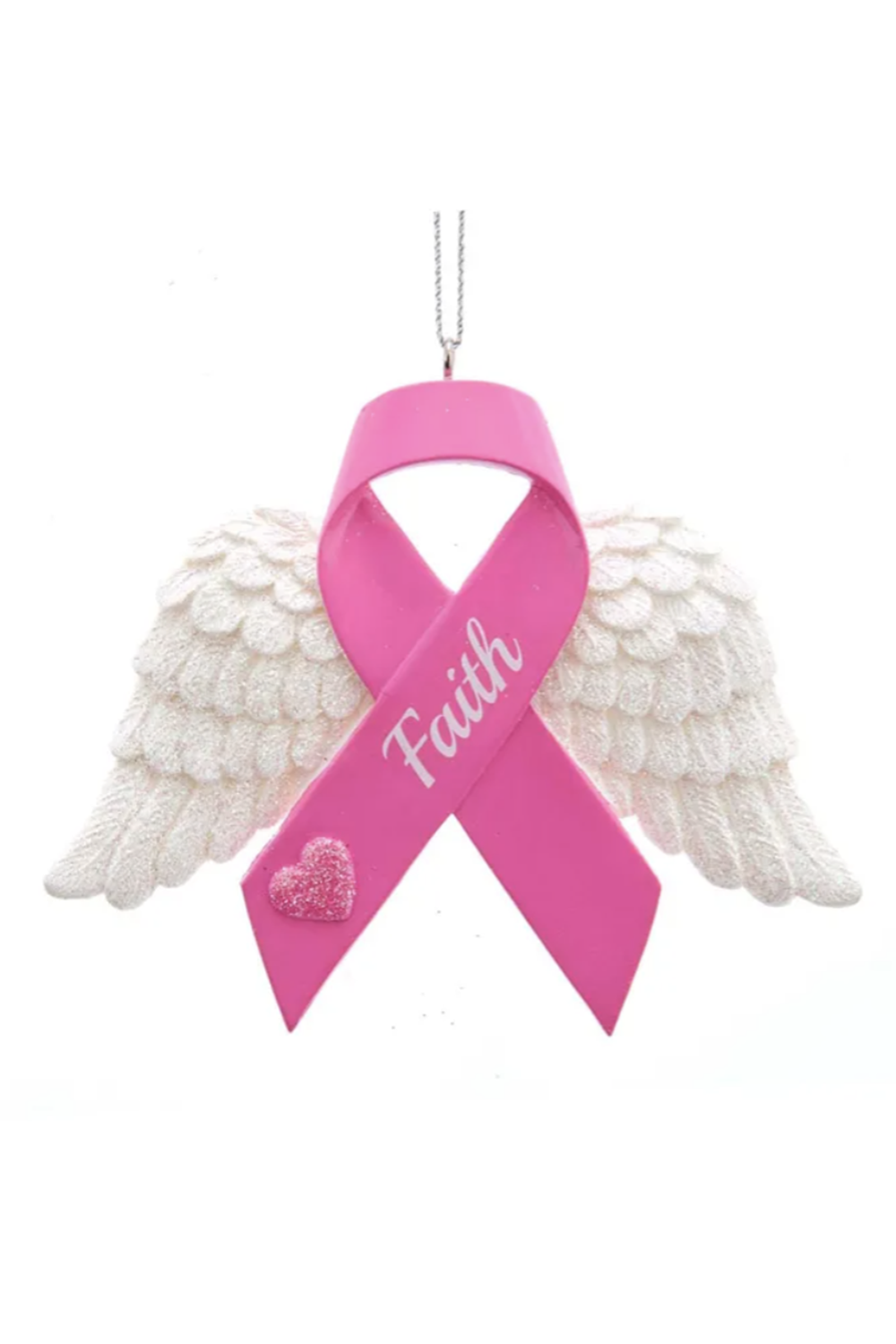 Resin Ornament - Breast Cancer Pink Ribbon