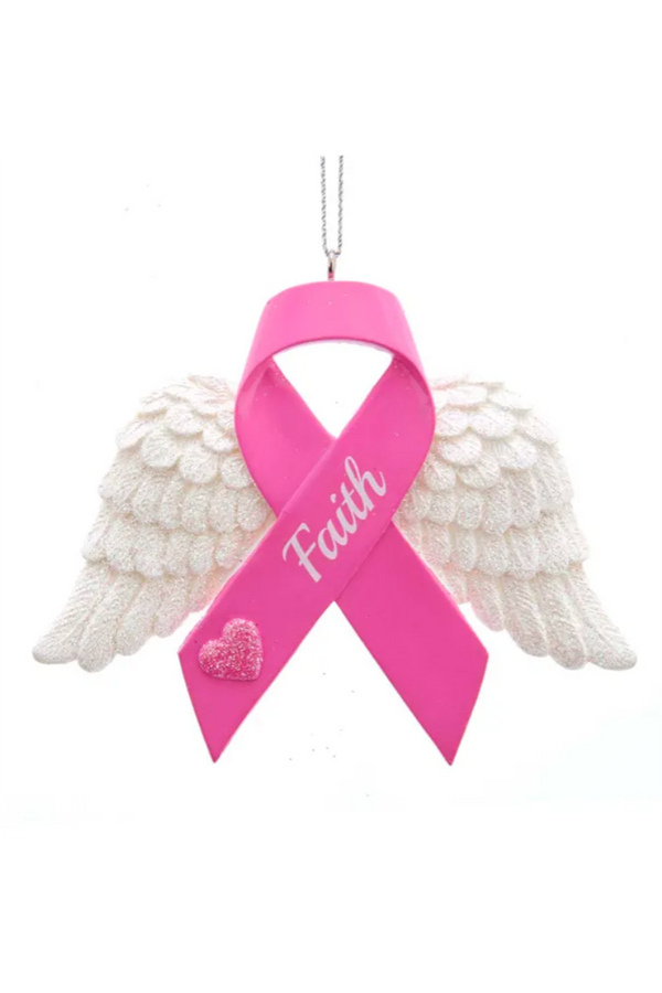 Resin Ornament - Breast Cancer Pink Ribbon