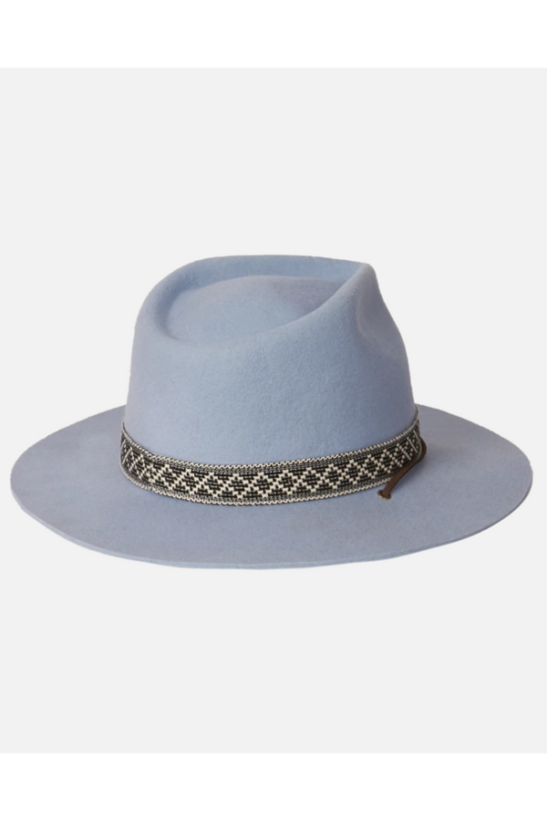 SIDEWALK SALE ITEM - Ladies Fedora Hat - Phoenix Faded Denim Blue