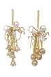 SIDEWALK SALE ITEM - Funky Ornament - Gold Glitter Bells