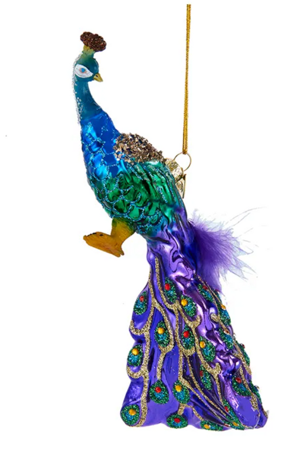 Glass Ornament - Noble Peacock