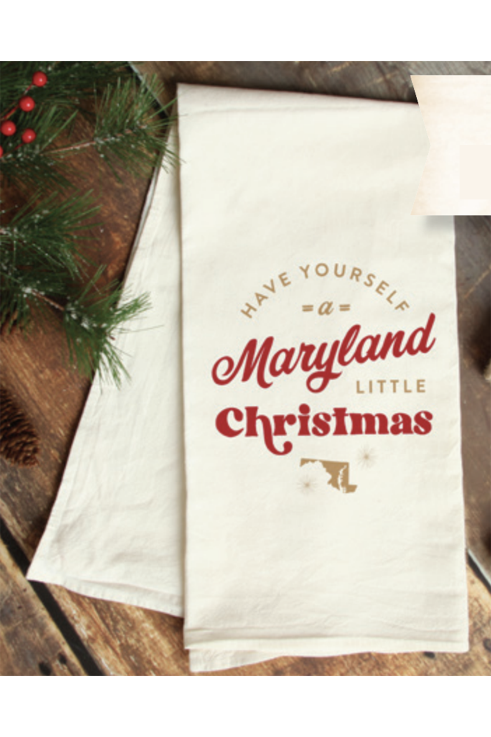 Flour Sack Towel - Maryland Little Christmas