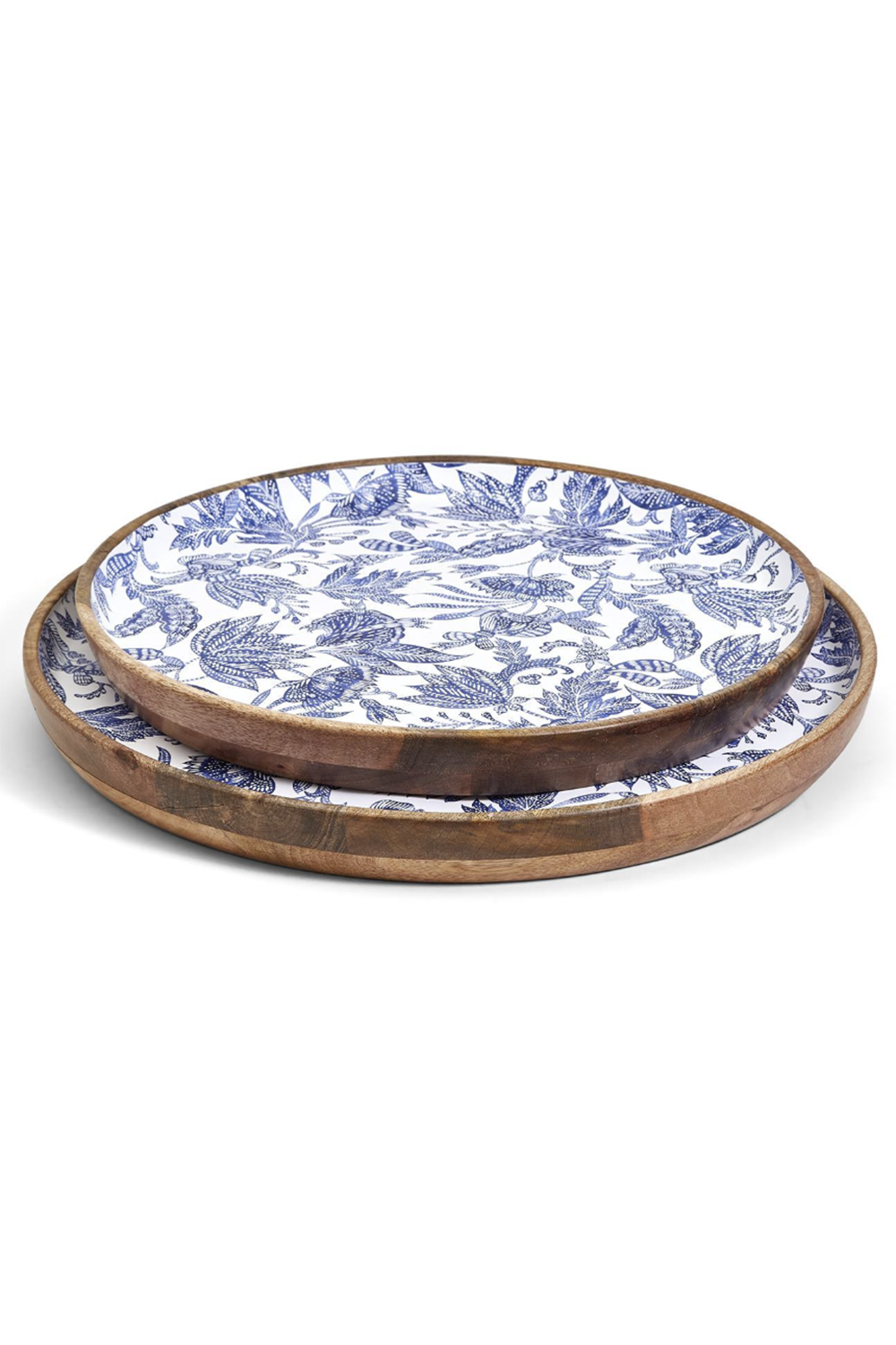 Blue Batik Round Tray