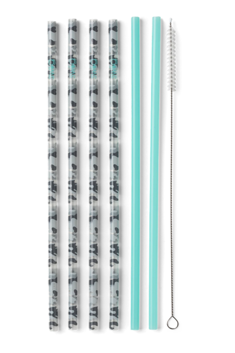 SIDEWALK SALE ITEM - Tall Straw Set - Incognito Camo & Aqua