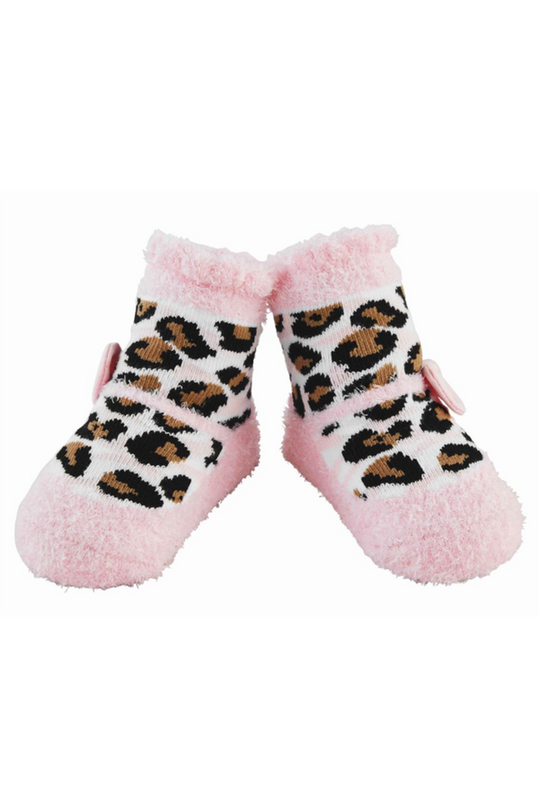 Baby Socks - Leopard + Pink
