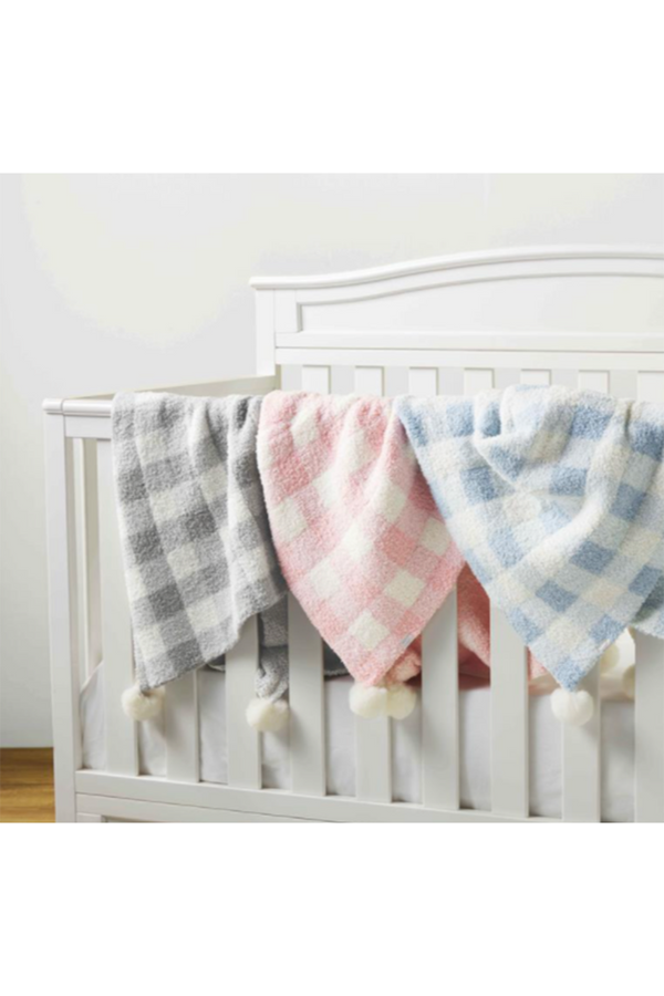 SIDEWALK SALE ITEM - Chenille Pom Pom Baby Blanket