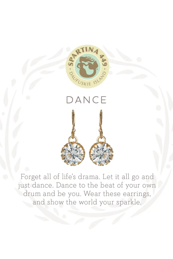 Sea La Vie Earrings - Gold Dance Gem