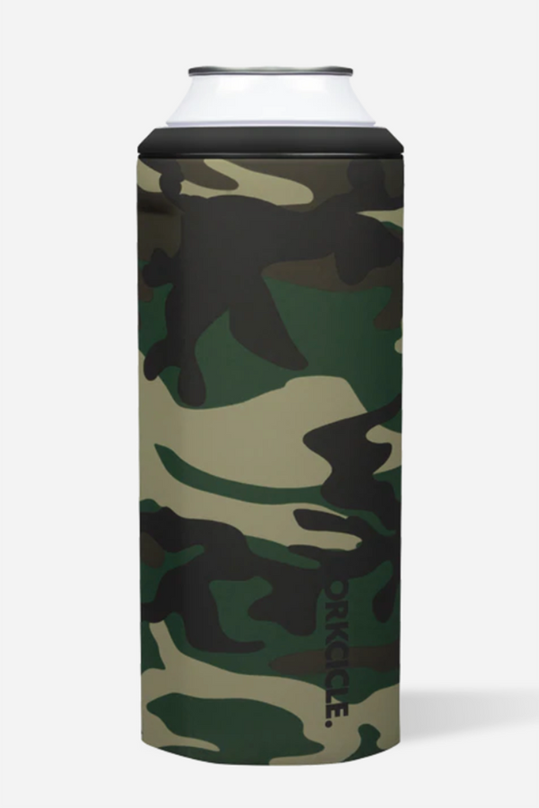 Corkcicle Skinny Can Cooler - Woodland Camo