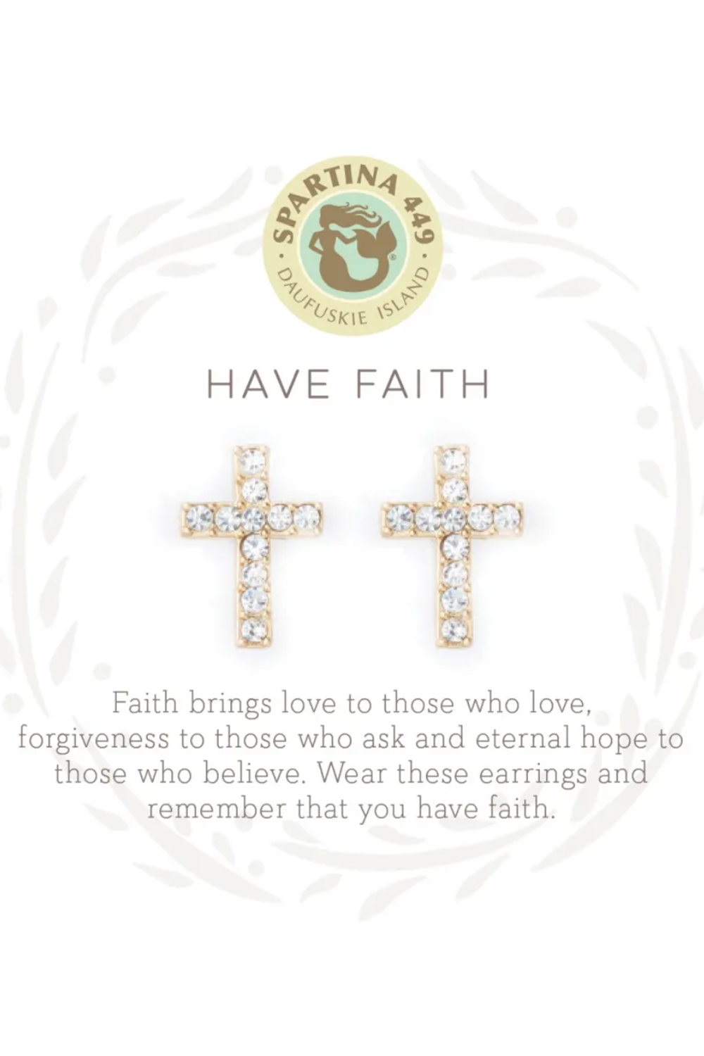 Sea La Vie Earrings - Gold Have Faith Cross