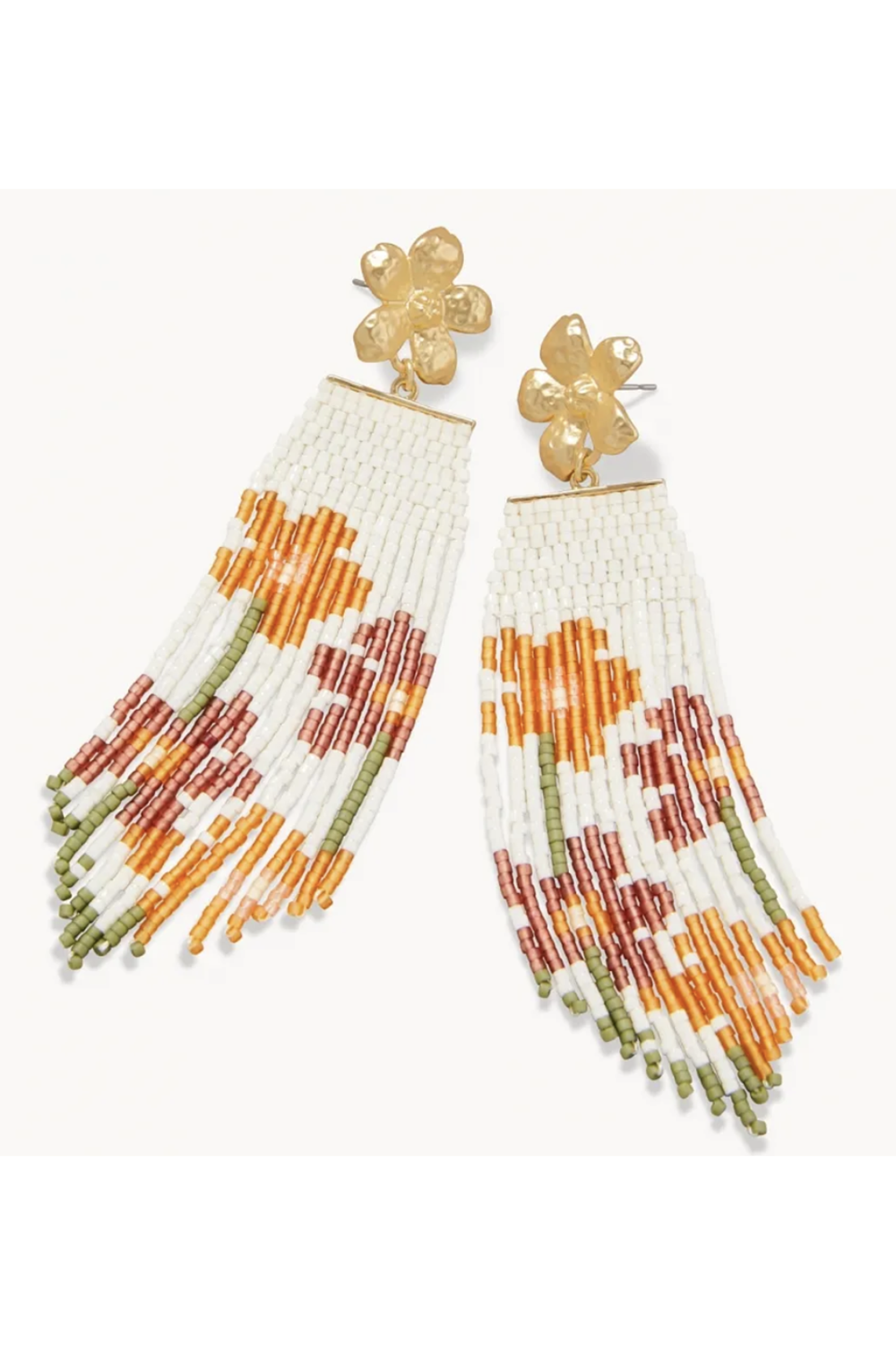 SIDEWALK SALE ITEM - Bitty Bead Earrings - Floral Stems