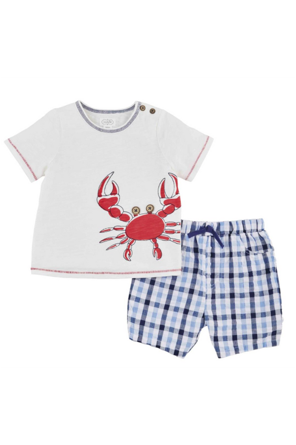 Short Outfit Set - Crab Plaid