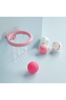 Rubber Bath Toy Set - Pink Sports Balls