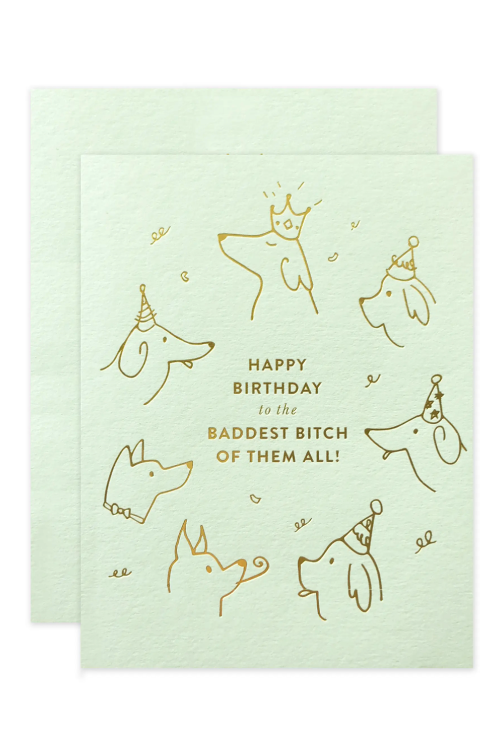 Social Birthday Greeting Card - Baddest Bitch